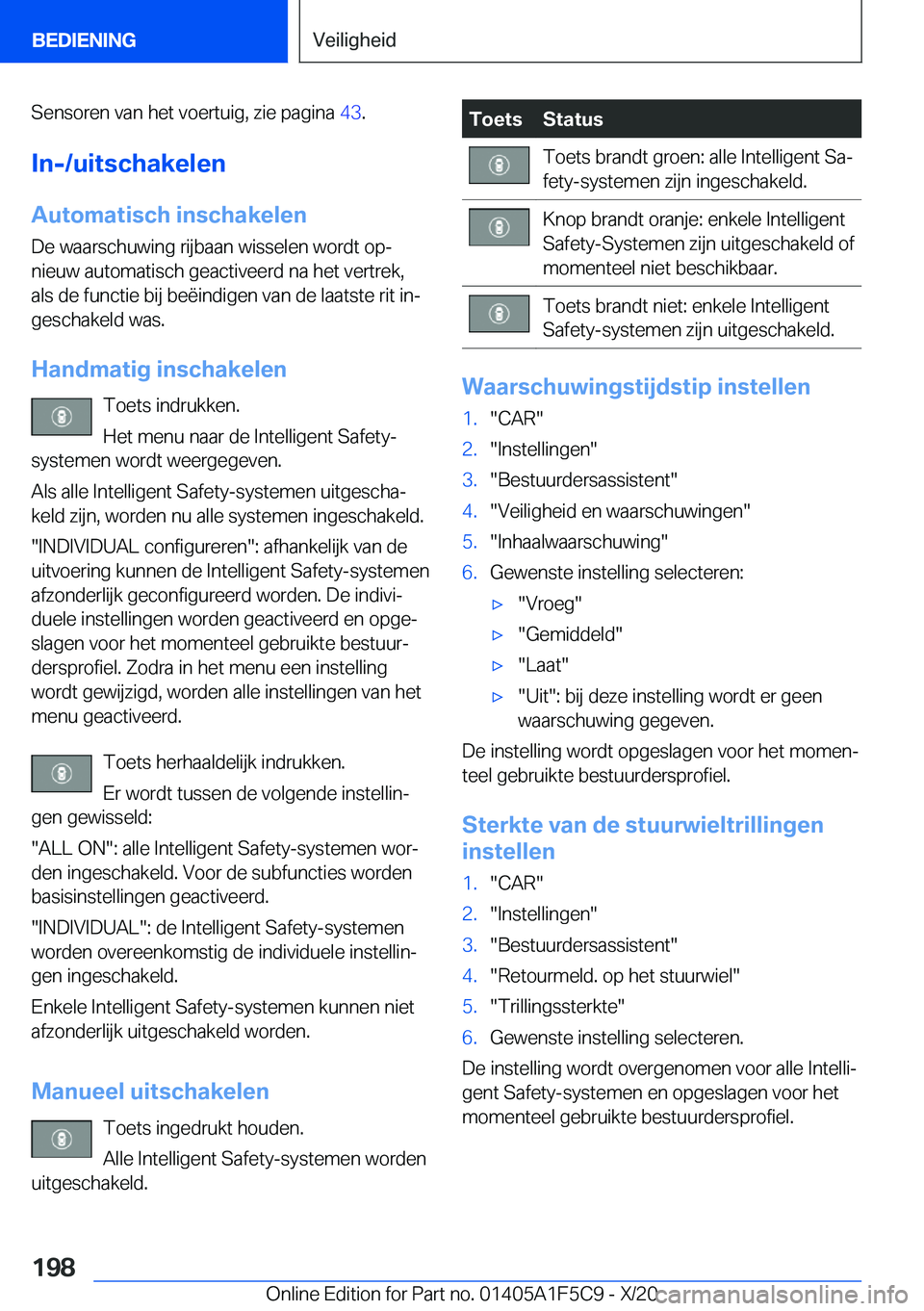 BMW X4 M 2021  Instructieboekjes (in Dutch) �S�e�n�s�o�r�e�n��v�a�n��h�e�t��v�o�e�r�t�u�i�g�,��z�i�e��p�a�g�i�n�a��4�3�.
�I�n�-�/�u�i�t�s�c�h�a�k�e�l�e�n �A�u�t�o�m�a�t�i�s�c�h��i�n�s�c�h�a�k�e�l�e�n �D�e��w�a�a�r�s�c�h�u�w�i�n�g��r�i�