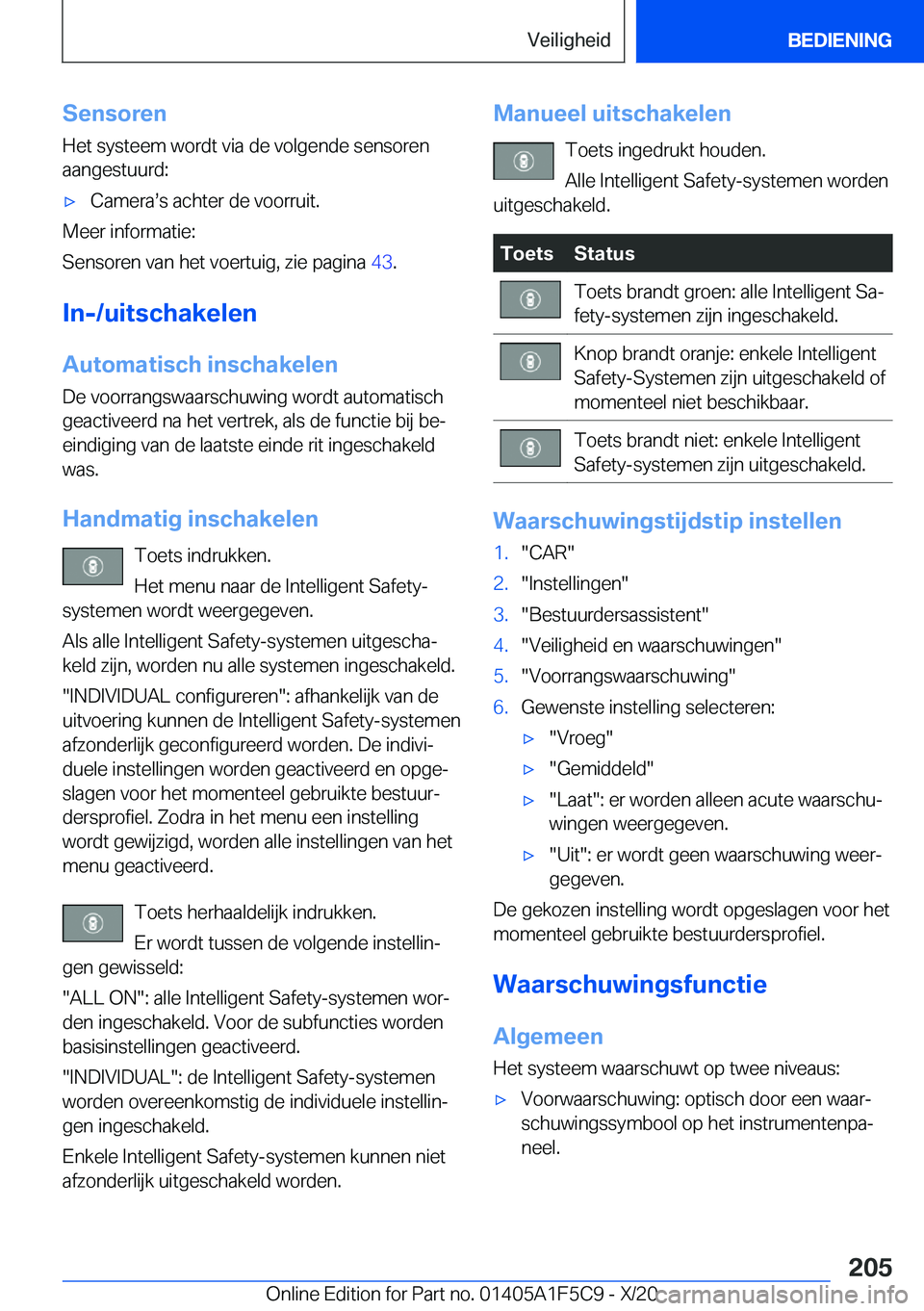 BMW X4 M 2021  Instructieboekjes (in Dutch) �S�e�n�s�o�r�e�n
�H�e�t��s�y�s�t�e�e�m��w�o�r�d�t��v�i�a��d�e��v�o�l�g�e�n�d�e��s�e�n�s�o�r�e�n
�a�a�n�g�e�s�t�u�u�r�d�:'x�C�a�m�e�r�as�s��a�c�h�t�e�r��d�e��v�o�o�r�r�u�i�t�.
�M�e�e�r��