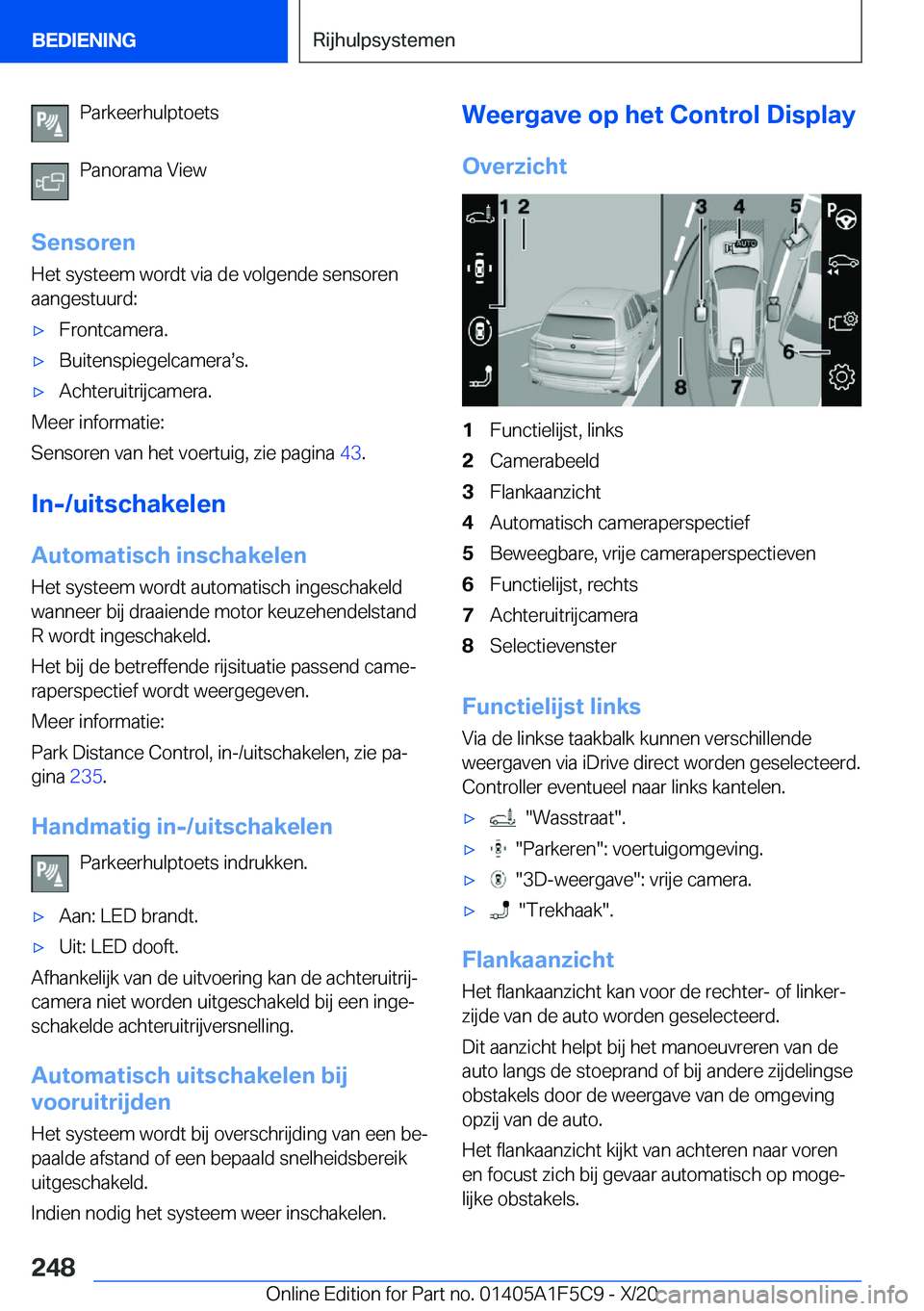 BMW X4 M 2021  Instructieboekjes (in Dutch) �P�a�r�k�e�e�r�h�u�l�p�t�o�e�t�s
�P�a�n�o�r�a�m�a��V�i�e�w
�S�e�n�s�o�r�e�n
�H�e�t��s�y�s�t�e�e�m��w�o�r�d�t��v�i�a��d�e��v�o�l�g�e�n�d�e��s�e�n�s�o�r�e�n
�a�a�n�g�e�s�t�u�u�r�d�:'x�F�r�o�n