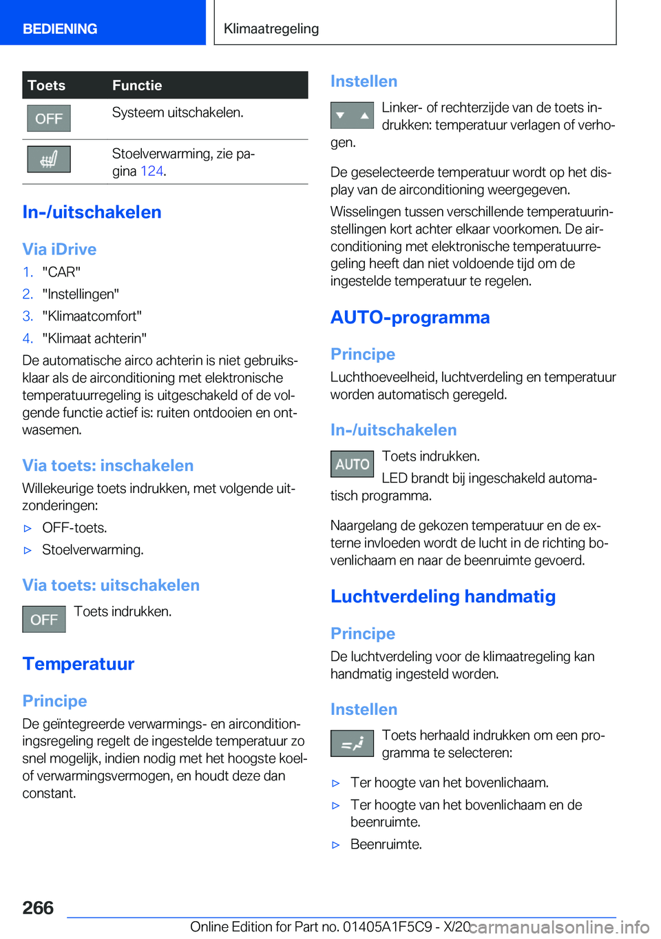 BMW X4 M 2021  Instructieboekjes (in Dutch) �T�o�e�t�s�F�u�n�c�t�i�e�S�y�s�t�e�e�m��u�i�t�s�c�h�a�k�e�l�e�n�.�S�t�o�e�l�v�e�r�w�a�r�m�i�n�g�,��z�i�e��p�aj
�g�i�n�a� �1�2�4�.
�I�n�-�/�u�i�t�s�c�h�a�k�e�l�e�n
�V�i�a��i�D�r�i�v�e
�1�.��C�A�