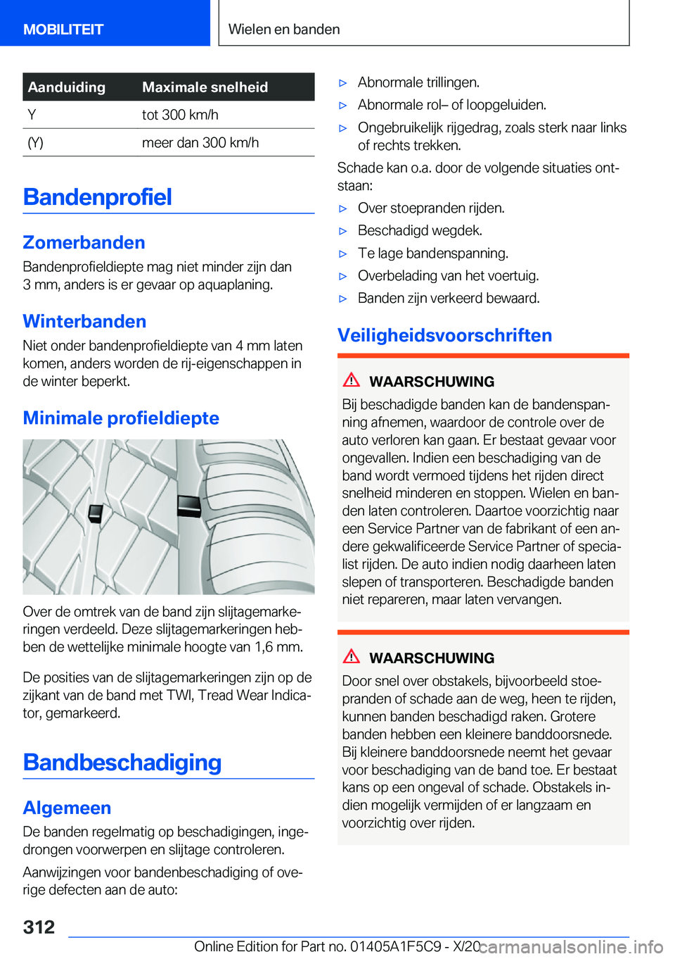 BMW X4 M 2021  Instructieboekjes (in Dutch) �A�a�n�d�u�i�d�i�n�g�M�a�x�i�m�a�l�e��s�n�e�l�h�e�i�d�Y�t�o�t��3�0�0��k�m�/�h�(�Y�)�m�e�e�r��d�a�n��3�0�0��k�m�/�h
�B�a�n�d�e�n�p�r�o�f�i�e�l
�Z�o�m�e�r�b�a�n�d�e�n
�B�a�n�d�e�n�p�r�o�f�i�e�l�d�