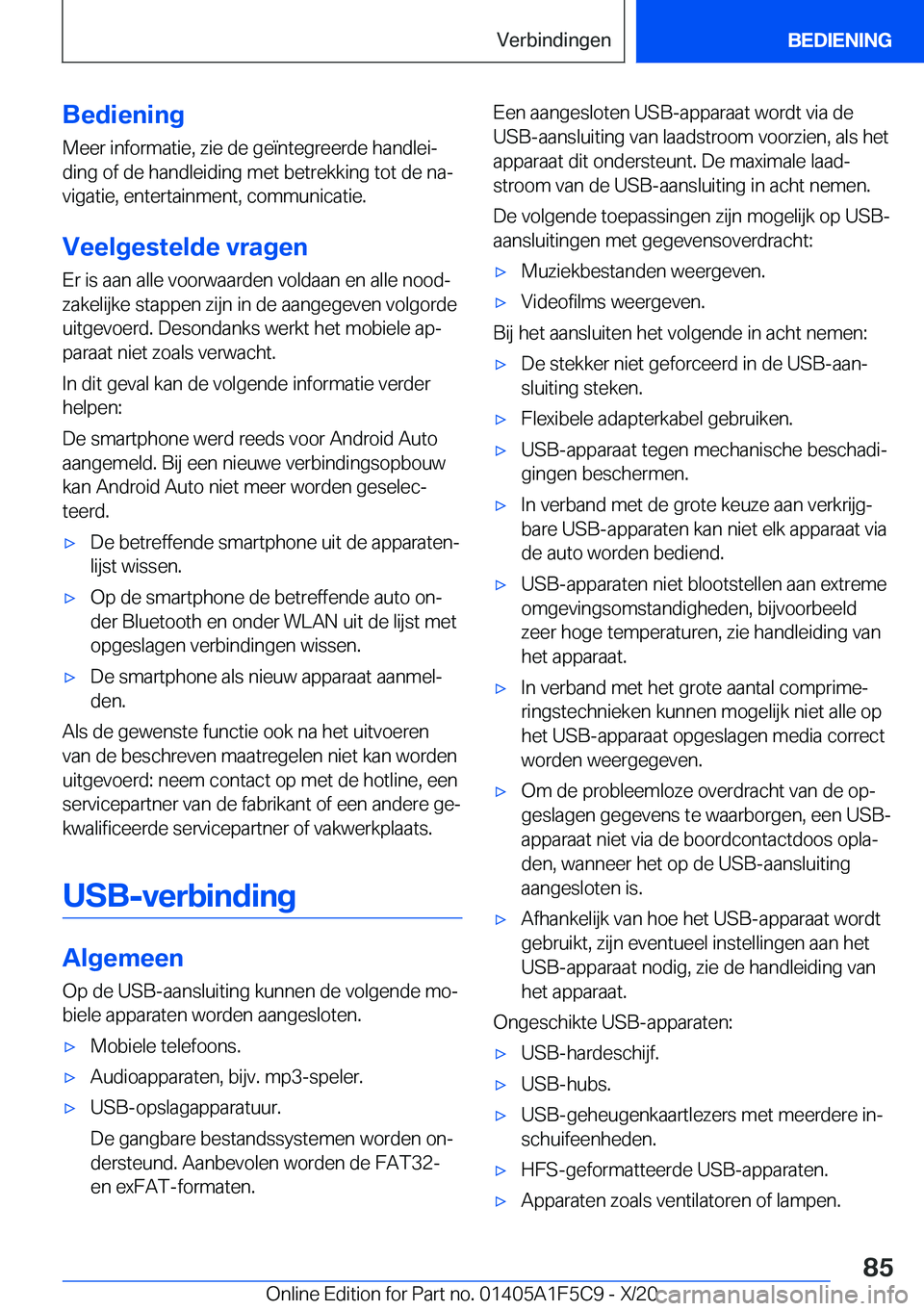 BMW X4 M 2021  Instructieboekjes (in Dutch) �B�e�d�i�e�n�i�n�g
�M�e�e�r��i�n�f�o�r�m�a�t�i�e�,��z�i�e��d�e��g�e�