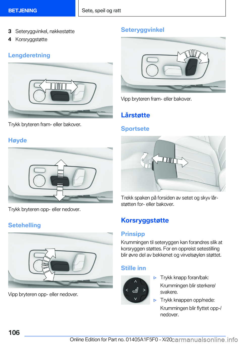 BMW X4 M 2021  InstruksjonsbØker (in Norwegian) �3�S�e�t�e�r�y�g�g�v�i�n�k�e�l�,��n�a�k�k�e�s�t�