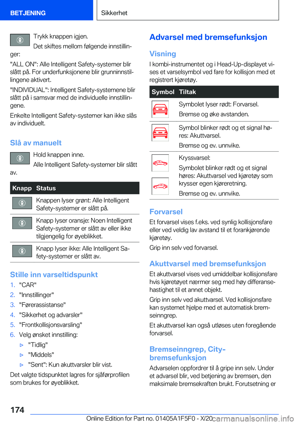 BMW X4 M 2021  InstruksjonsbØker (in Norwegian) �T�r�y�k�k��k�n�a�p�p�e�n��i�g�j�e�n�.
�D�e�t��s�k�i�f�t�e�s��m�e�l�l�o�m��f�