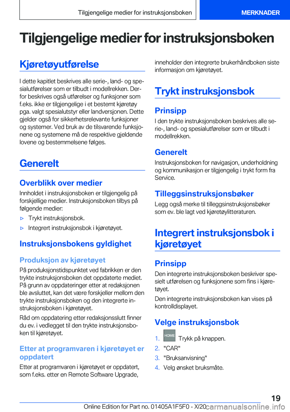 BMW X4 M 2021  InstruksjonsbØker (in Norwegian) �T�i�l�g�j�e�n�g�e�l�i�g�e��m�e�d�i�e�r��f�o�r��i�n�s�t�r�u�k�s�j�o�n�s�b�o�k�e�n�K�j�