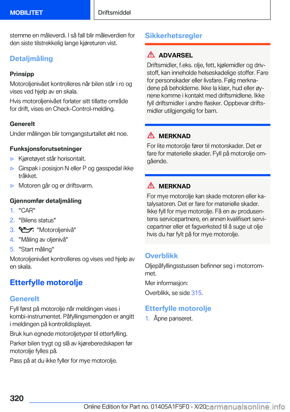 BMW X4 M 2021  InstruksjonsbØker (in Norwegian) �s�t�e�m�m�e��e�n��m�å�l�e�v�e�r�d�i�.��I��s�å��f�a�l�l��b�l�i�r��m�å�l�e�v�e�r�d�i�e�n��f�o�r
�d�e�n��s�i�s�t�e��t�i�l�s�t�r�e�k�k�e�l�i�g��l�a�n�g�e��k�j�