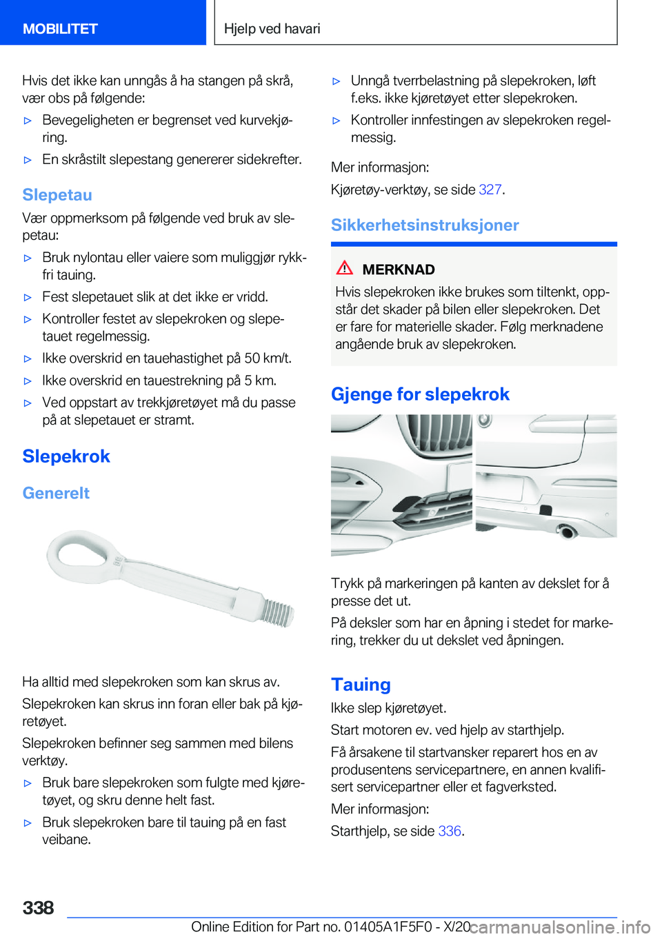 BMW X4 M 2021  InstruksjonsbØker (in Norwegian) �H�v�i�s��d�e�t��i�k�k�e��k�a�n��u�n�n�g�å�s��å��h�a��s�t�a�n�g�e�n��p�å��s�k�r�å�,
�v�æ�r��o�b�s��p�å��f�