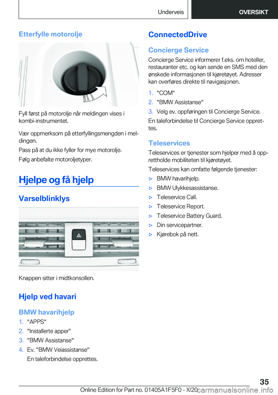 BMW X4 M 2021  InstruksjonsbØker (in Norwegian) �E�t�t�e�r�f�y�l�l�e��m�o�t�o�r�o�l�j�e
�F�y�l�l��f�