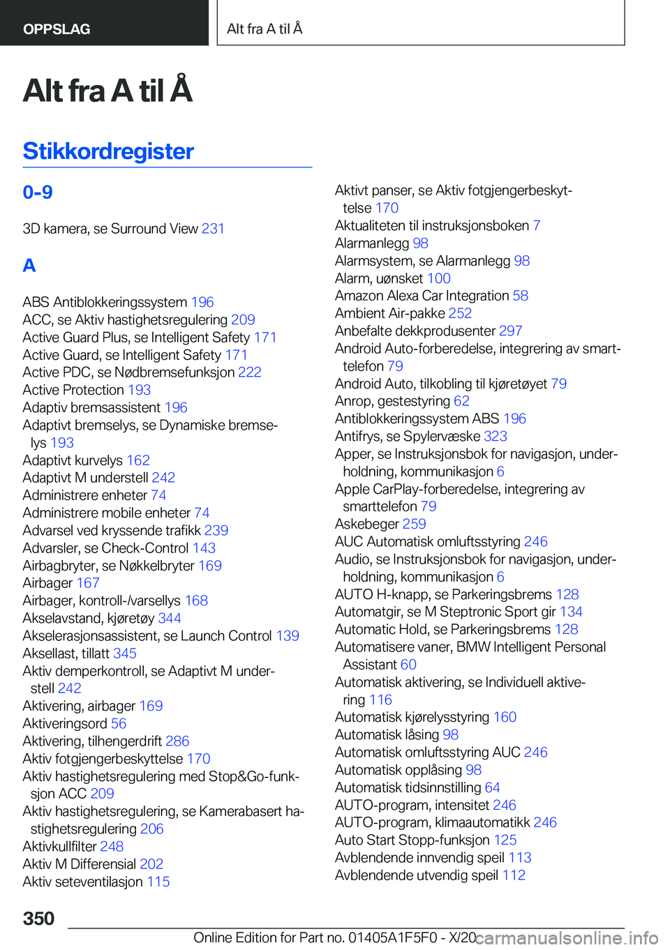 BMW X4 M 2021  InstruksjonsbØker (in Norwegian) �A�l�t��f�r�a��A��t�i�l��