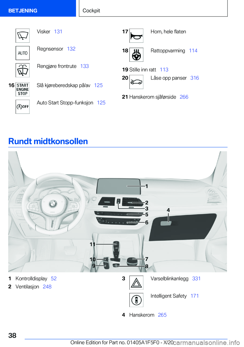 BMW X4 M 2021  InstruksjonsbØker (in Norwegian) �V�i�s�k�e�r\_�1�3�1�R�e�g�n�s�e�n�s�o�r\_ �1�3�2�R�e�n�g�j�