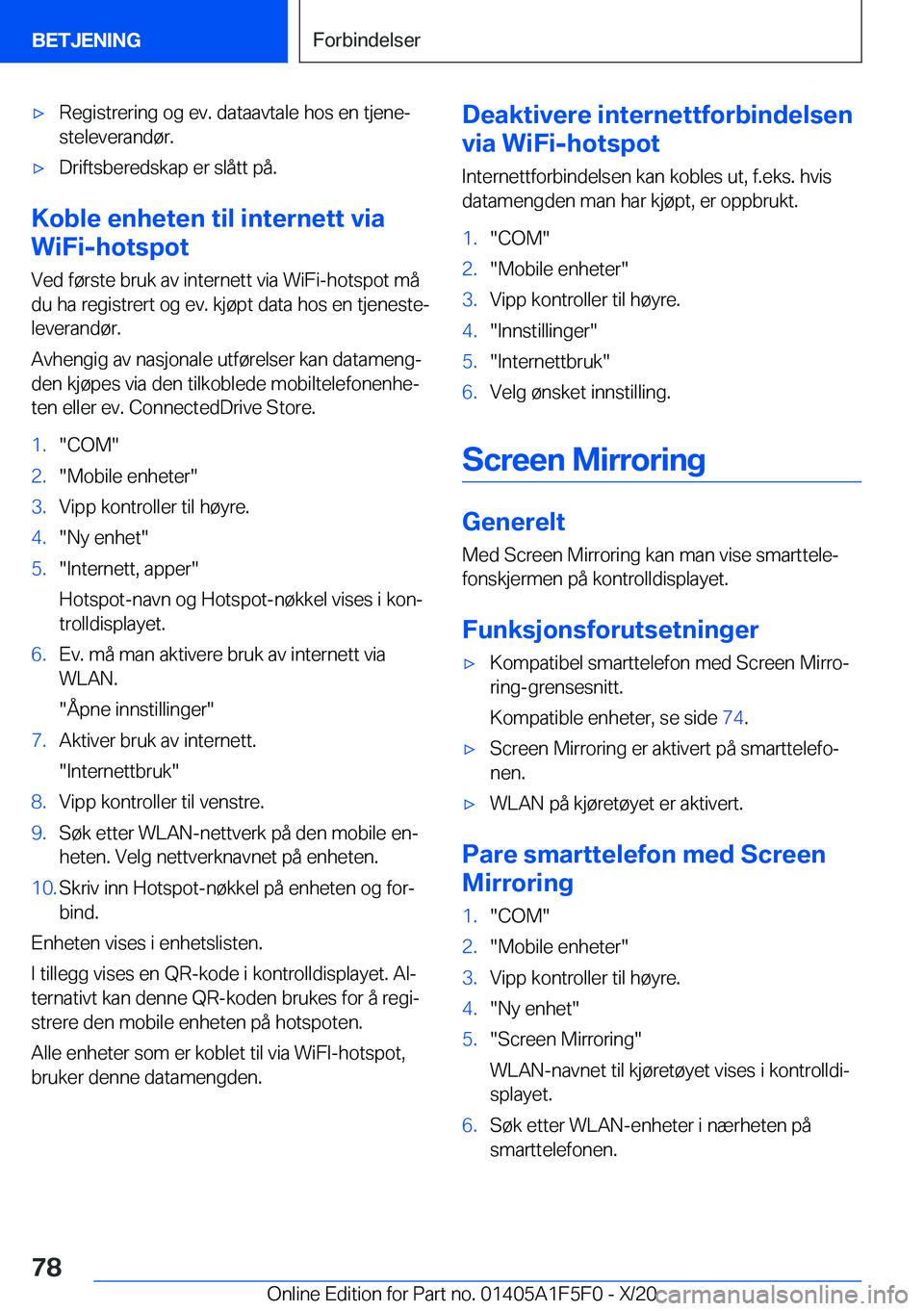 BMW X4 M 2021  InstruksjonsbØker (in Norwegian) 'x�R�e�g�i�s�t�r�e�r�i�n�g��o�g��e�v�.��d�a�t�a�a�v�t�a�l�e��h�o�s��e�n��t�j�e�n�ej�s�t�e�l�e�v�e�r�a�n�d�