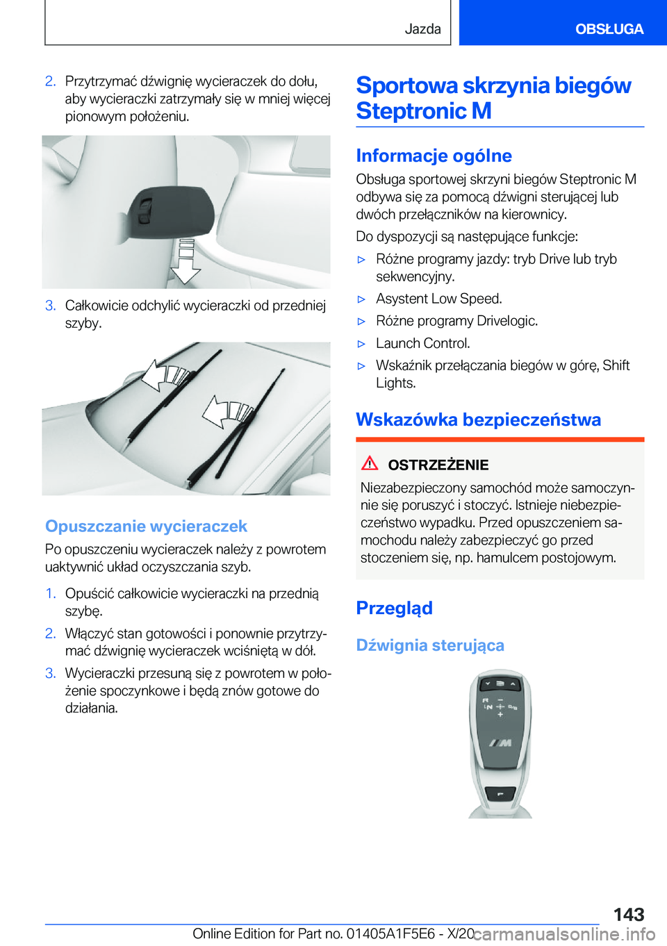 BMW X4 M 2021  Instrukcja obsługi (in Polish) �2�.�P�r�z�y�t�r�z�y�m�a�