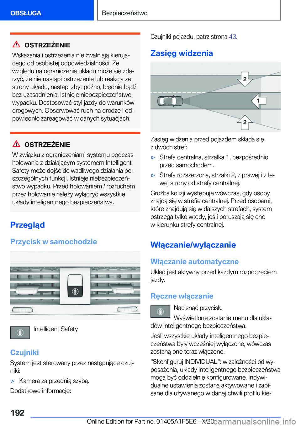 BMW X4 M 2021  Instrukcja obsługi (in Polish) �O�S�T�R�Z�E8�E�N�I�E
�W�s�k�a�z�a�n�i�a��i��o�s�t�r�z�e9�e�n�i�a��n�i�e��z�w�a�l�n�i�a�j�
