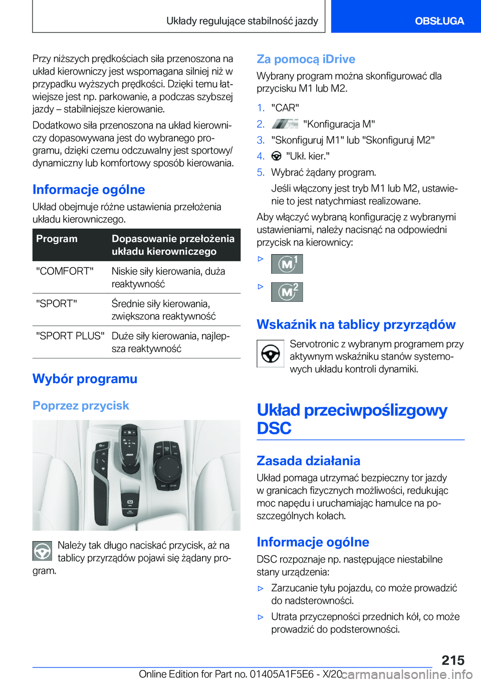 BMW X4 M 2021  Instrukcja obsługi (in Polish) �P�r�z�y��n�i9�s�z�y�c�h��p�r�