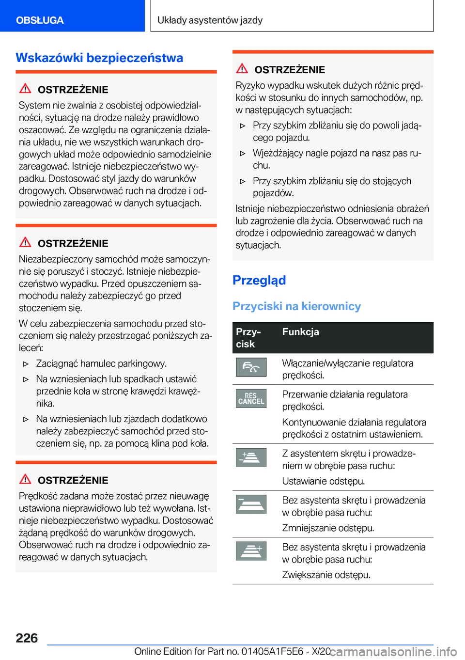 BMW X4 M 2021  Instrukcja obsługi (in Polish) �W�s�k�a�z�