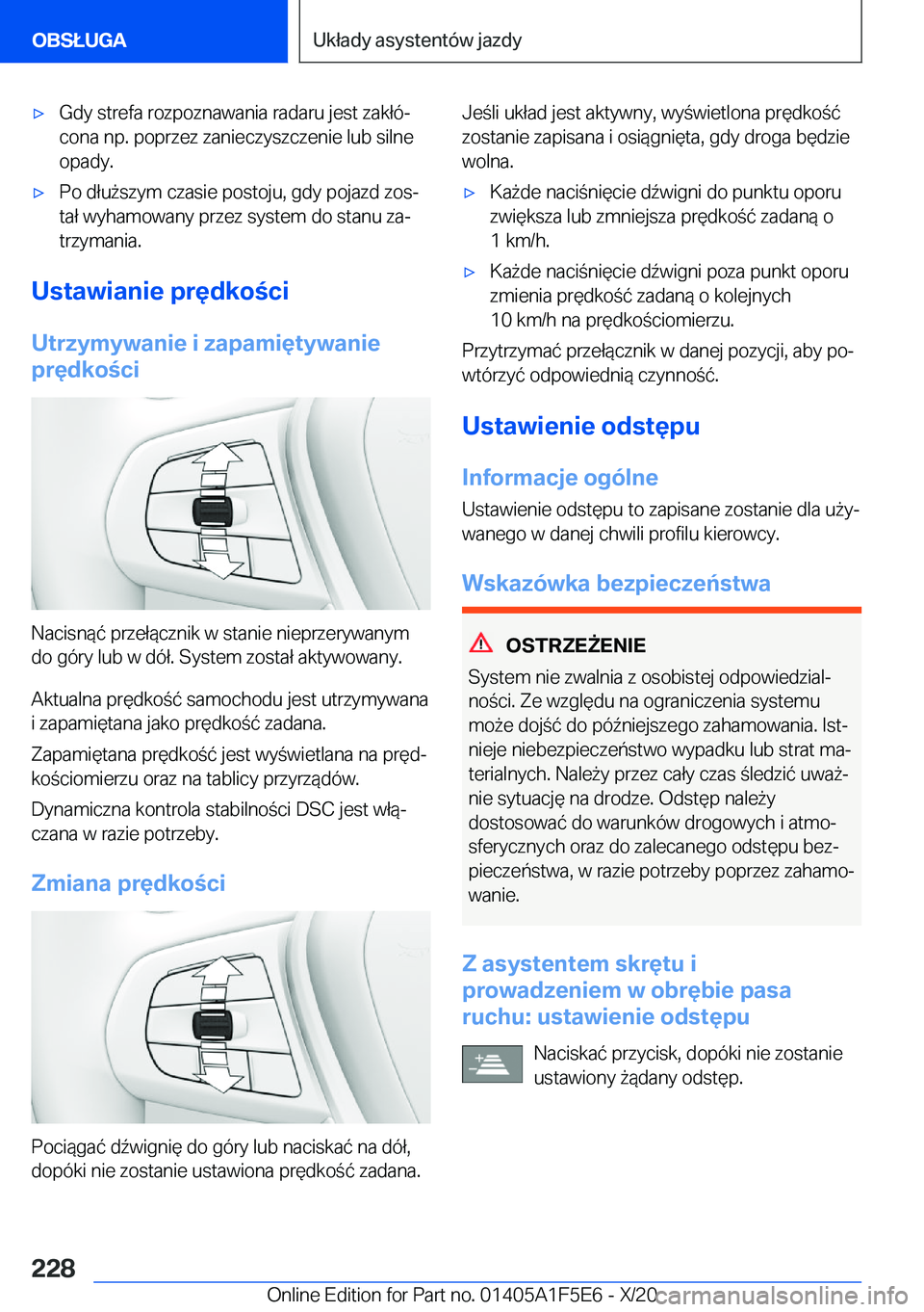 BMW X4 M 2021  Instrukcja obsługi (in Polish) 'x�G�d�y��s�t�r�e�f�a��r�o�z�p�o�z�n�a�w�a�n�i�a��r�a�d�a�r�u��j�e�s�t��z�a�k�ł�