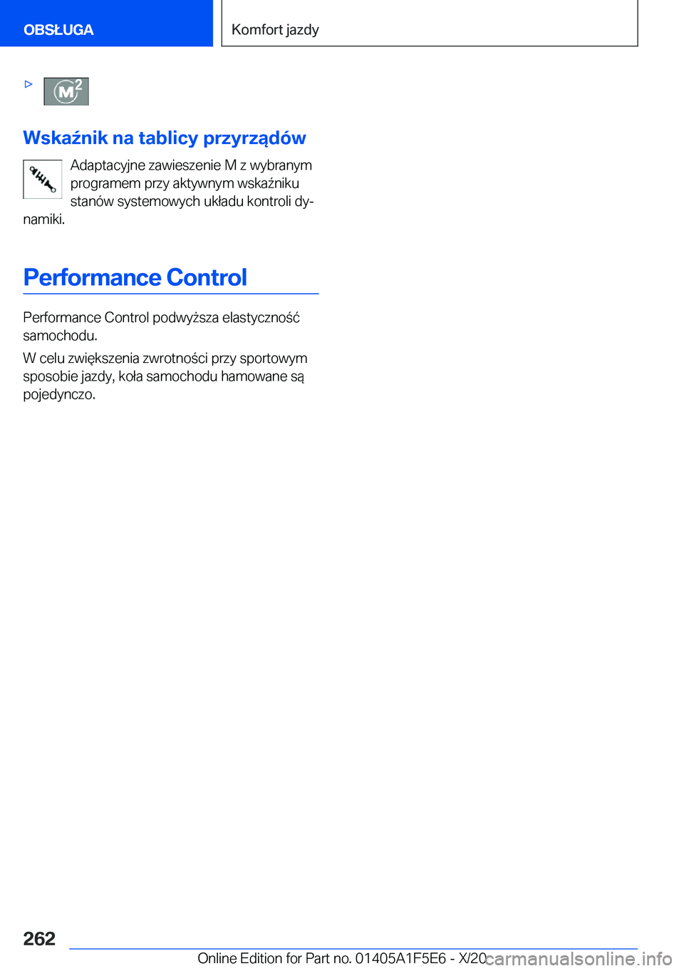 BMW X4 M 2021  Instrukcja obsługi (in Polish) 'x
�W�s�k�a7�n�i�k��n�a��t�a�b�l�i�c�y��p�r�z�y�r�z�ą�d�