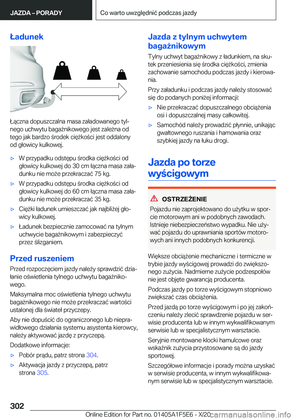 BMW X4 M 2021  Instrukcja obsługi (in Polish) �Ł�a�d�u�n�e�k
�Ł�