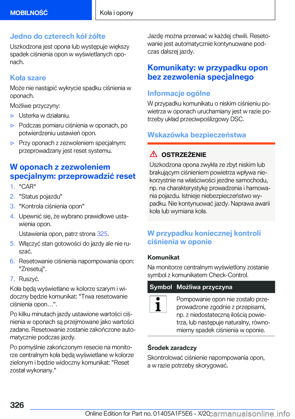 BMW X4 M 2021  Instrukcja obsługi (in Polish) �J�e�d�n�o��d�o��c�z�t�e�r�e�c�h��k�