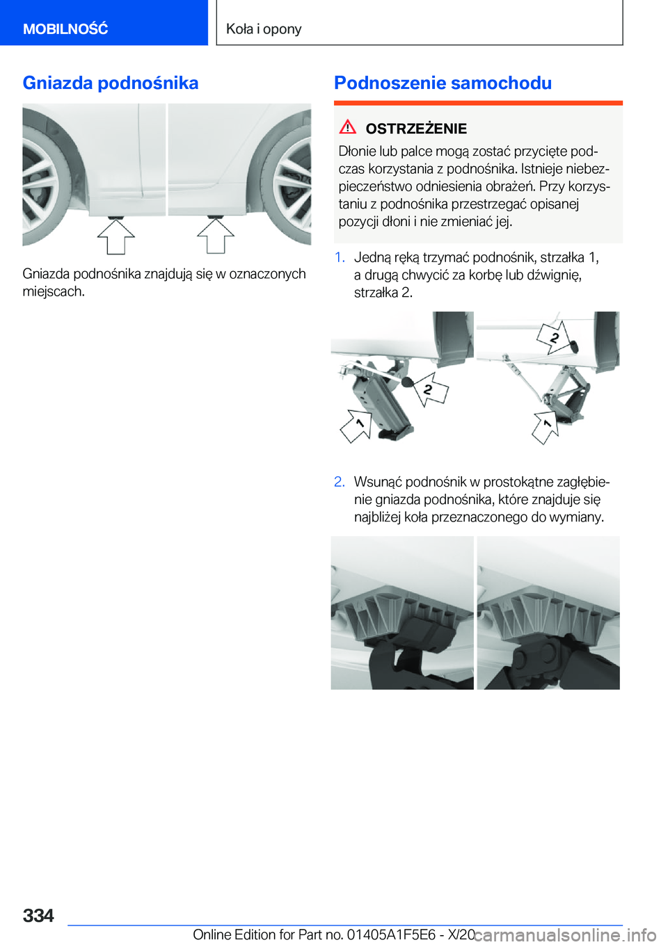 BMW X4 M 2021  Instrukcja obsługi (in Polish) �G�n�i�a�z�d�a��p�o�d�n�o�n�i�k�a
�G�n�i�a�z�d�a��p�o�d�n�o�n�i�k�a��z�n�a�j�d�u�j�