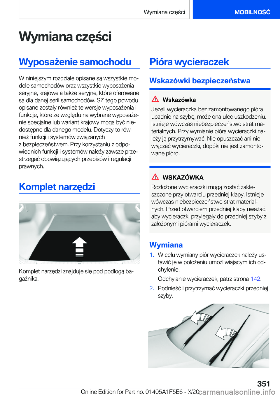 BMW X4 M 2021  Instrukcja obsługi (in Polish) �W�y�m�i�a�n�a��c�z�