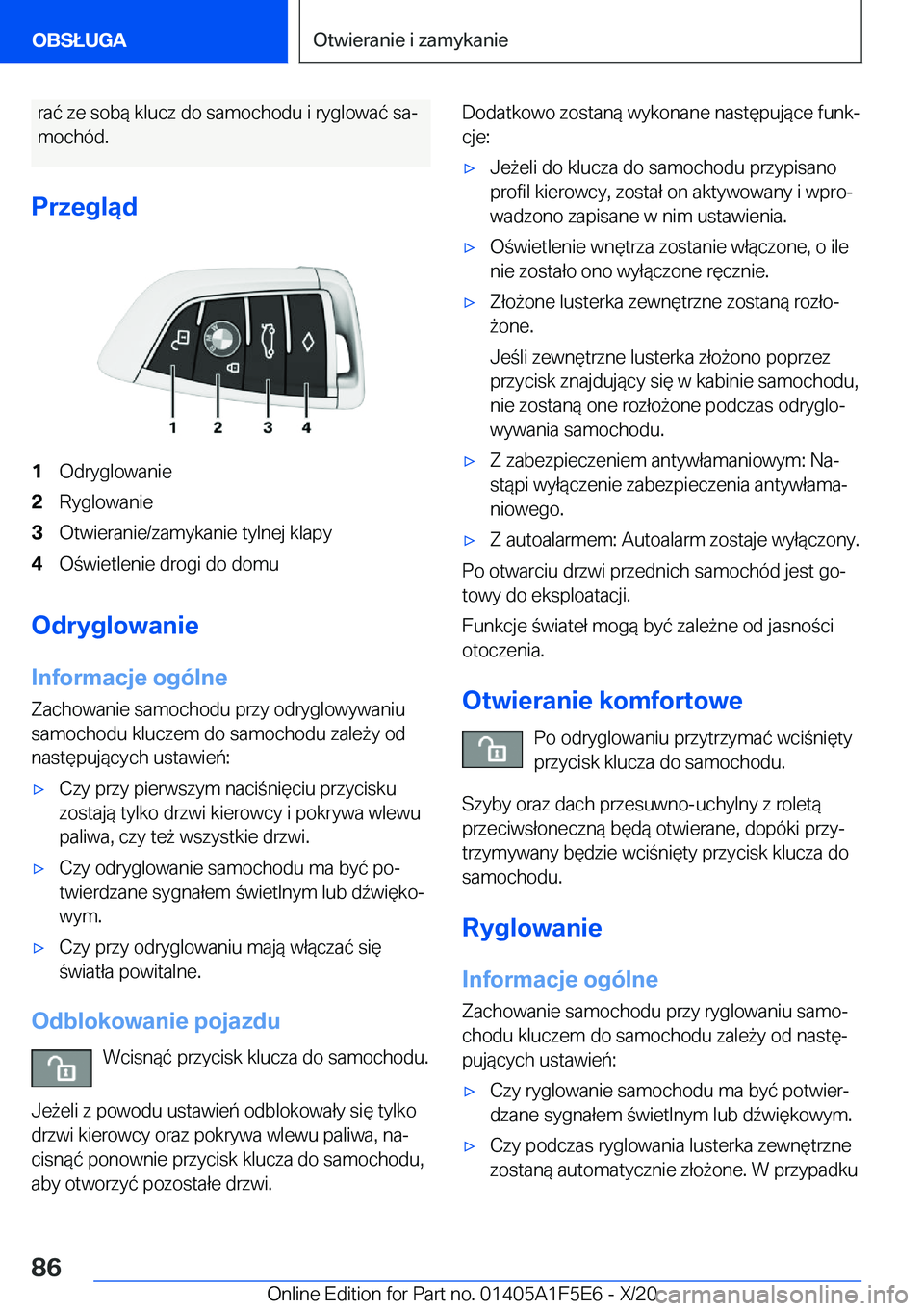 BMW X4 M 2021  Instrukcja obsługi (in Polish) �r�a�