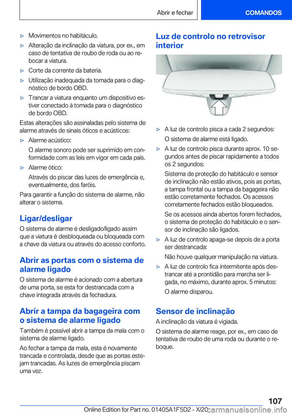 BMW X4 M 2021  Manual do condutor (in Portuguese) 'x�M�o�v�i�m�e�n�t�o�s��n�o��h�a�b�i�t�á�c�u�l�o�.'x�A�l�t�e�r�a�