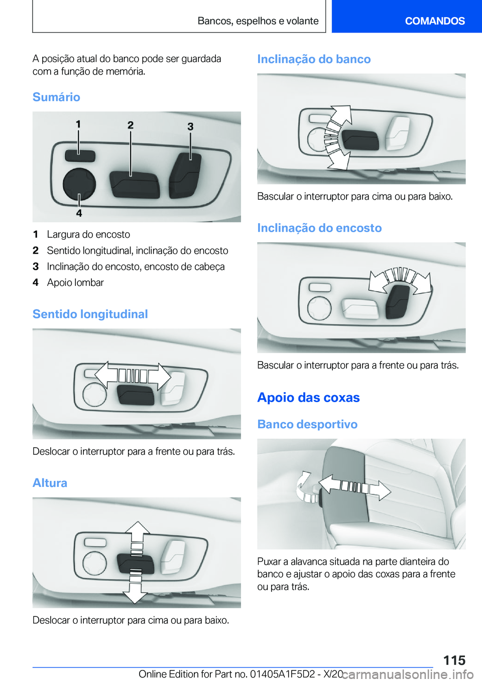 BMW X4 M 2021  Manual do condutor (in Portuguese) �A��p�o�s�i�