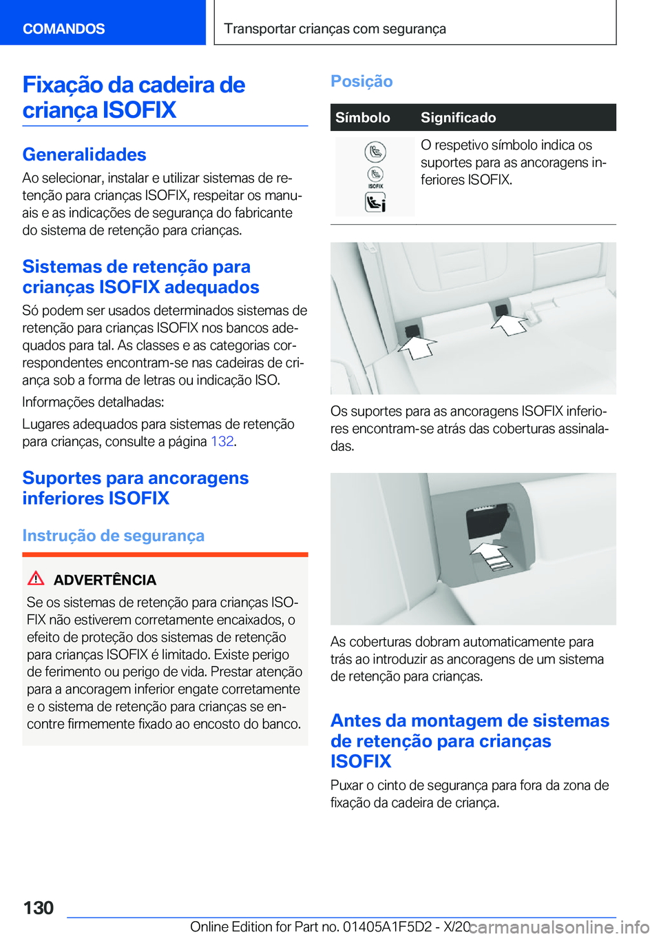 BMW X4 M 2021  Manual do condutor (in Portuguese) �F�i�x�a�