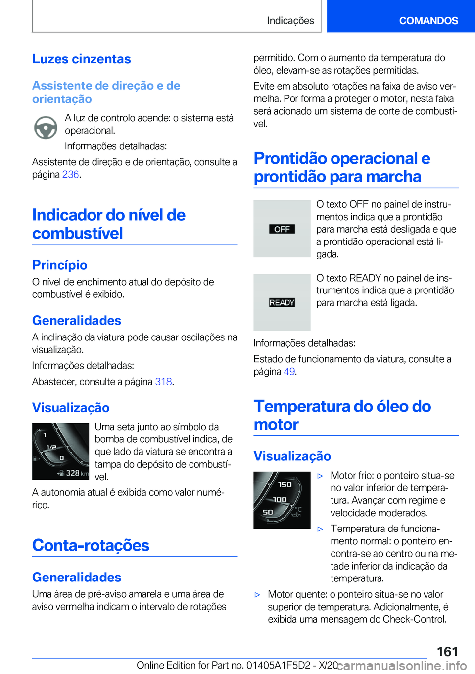 BMW X4 M 2021  Manual do condutor (in Portuguese) �L�u�z�e�s��c�i�n�z�e�n�t�a�s�A�s�s�i�s�t�e�n�t�e��d�e��d�i�r�e�