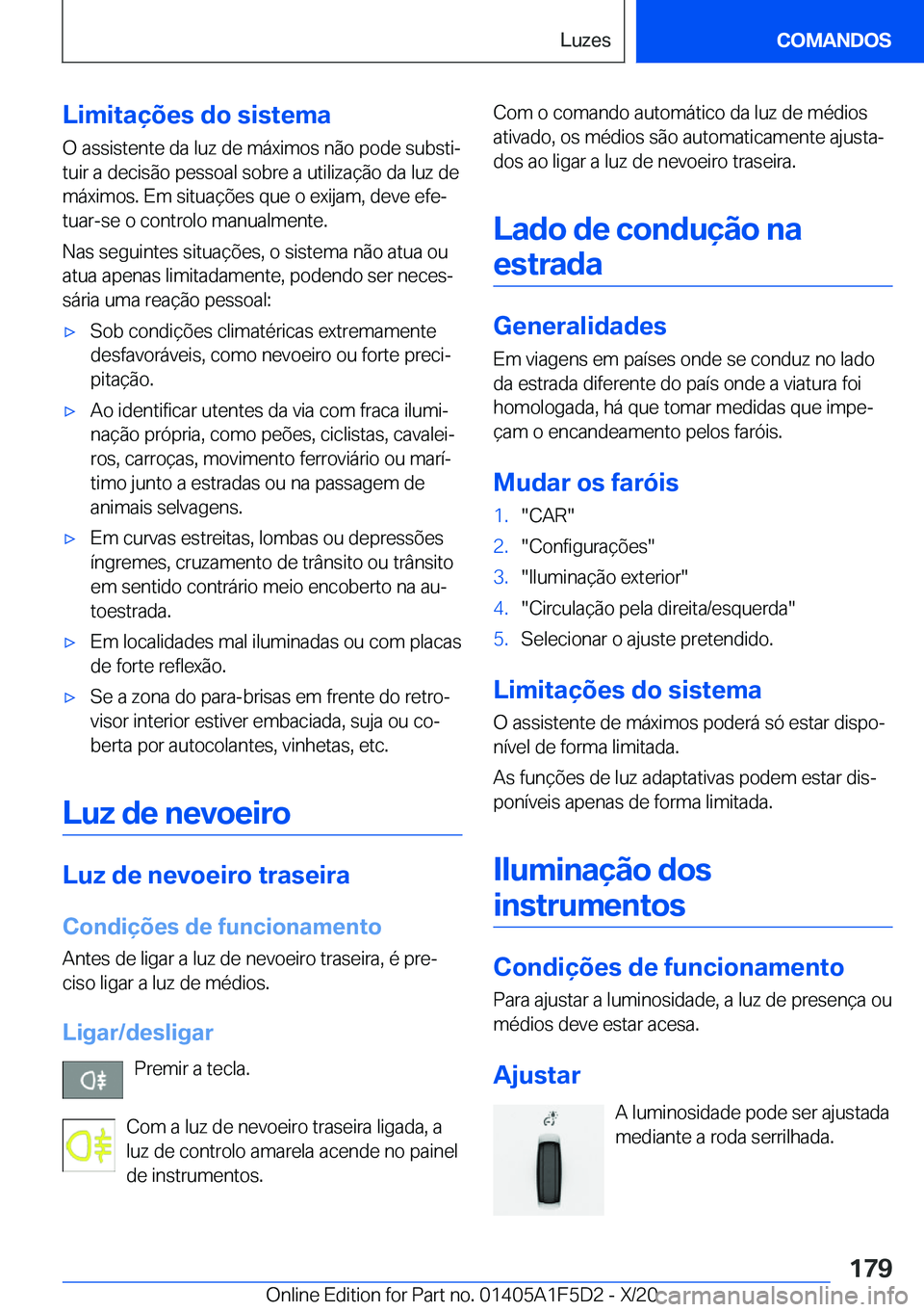 BMW X4 M 2021  Manual do condutor (in Portuguese) �L�i�m�i�t�a�