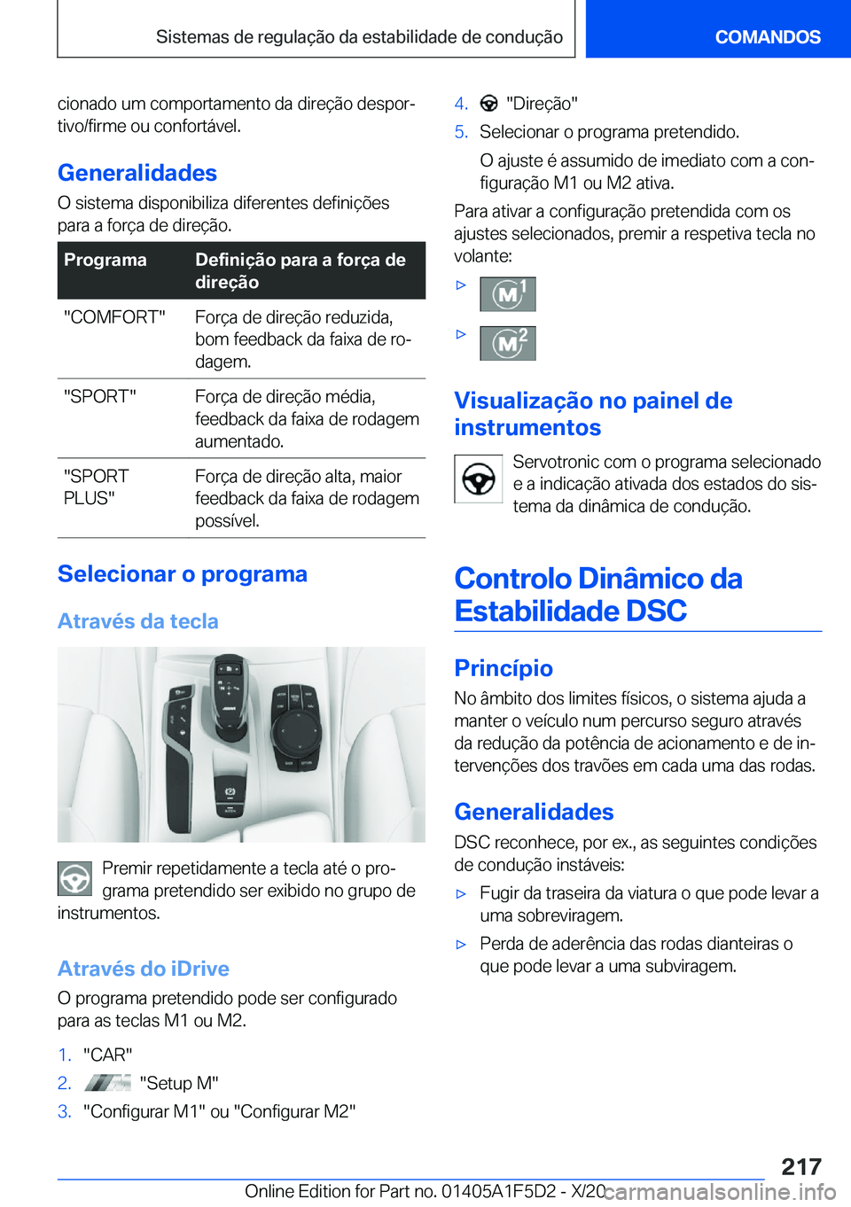 BMW X4 M 2021  Manual do condutor (in Portuguese) �c�i�o�n�a�d�o��u�m��c�o�m�p�o�r�t�a�m�e�n�t�o��d�a��d�i�r�e�