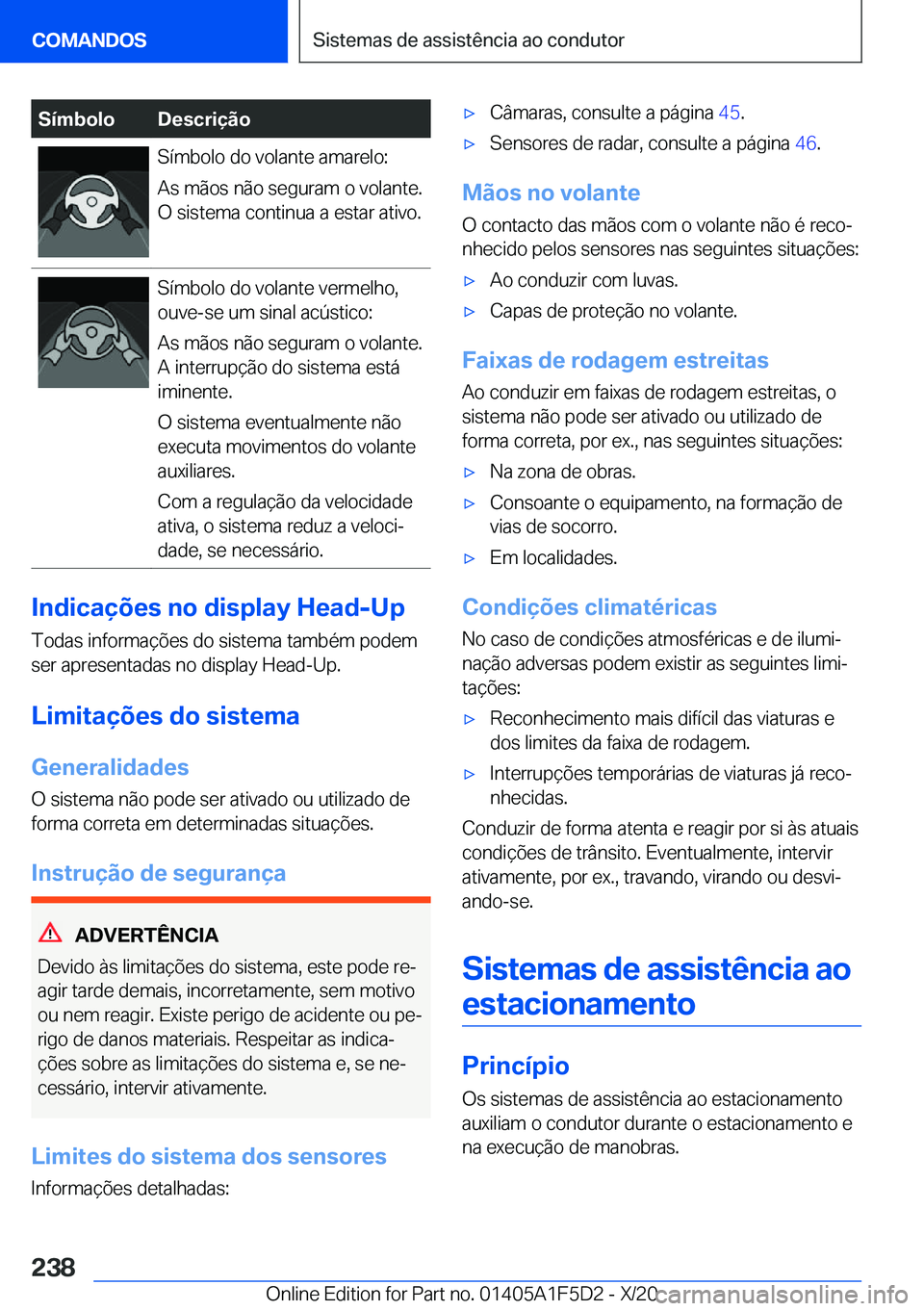 BMW X4 M 2021  Manual do condutor (in Portuguese) �S�