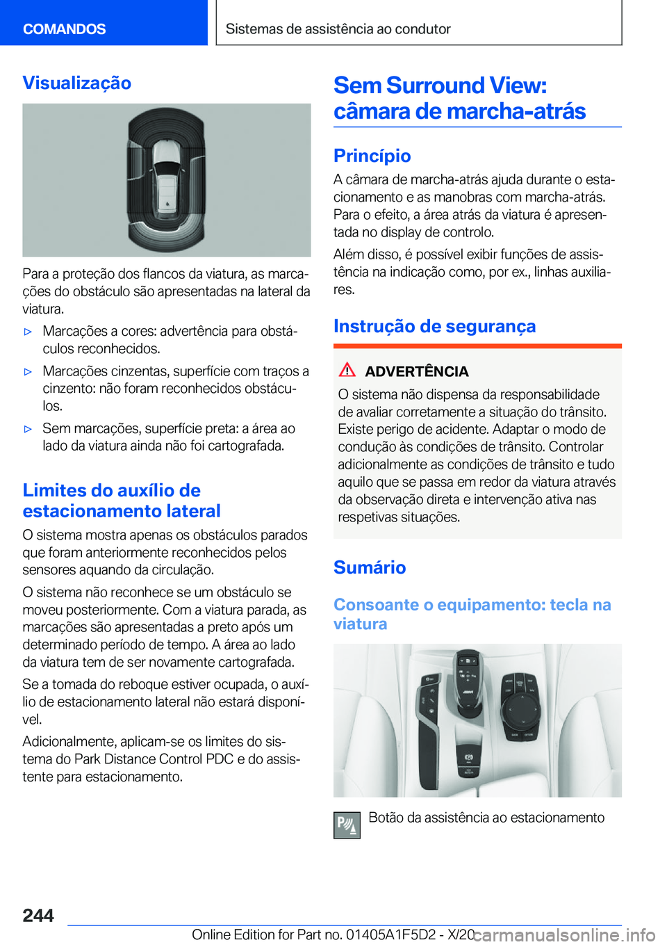BMW X4 M 2021  Manual do condutor (in Portuguese) �V�i�s�u�a�l�i�z�a�