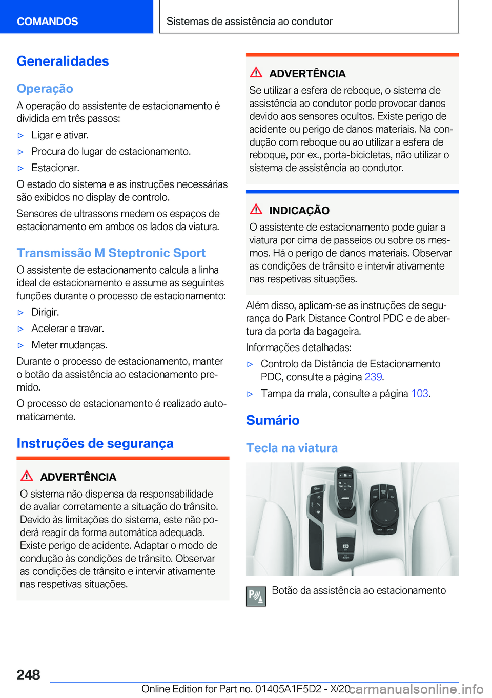 BMW X4 M 2021  Manual do condutor (in Portuguese) �G�e�n�e�r�a�l�i�d�a�d�e�s�O�p�e�r�a�