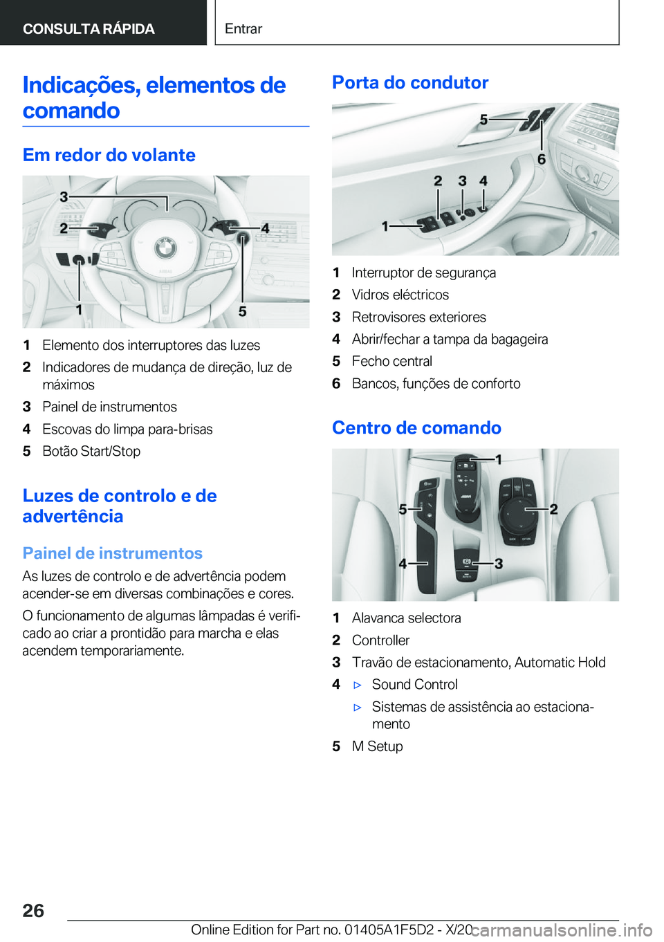 BMW X4 M 2021  Manual do condutor (in Portuguese) �I�n�d�i�c�a�