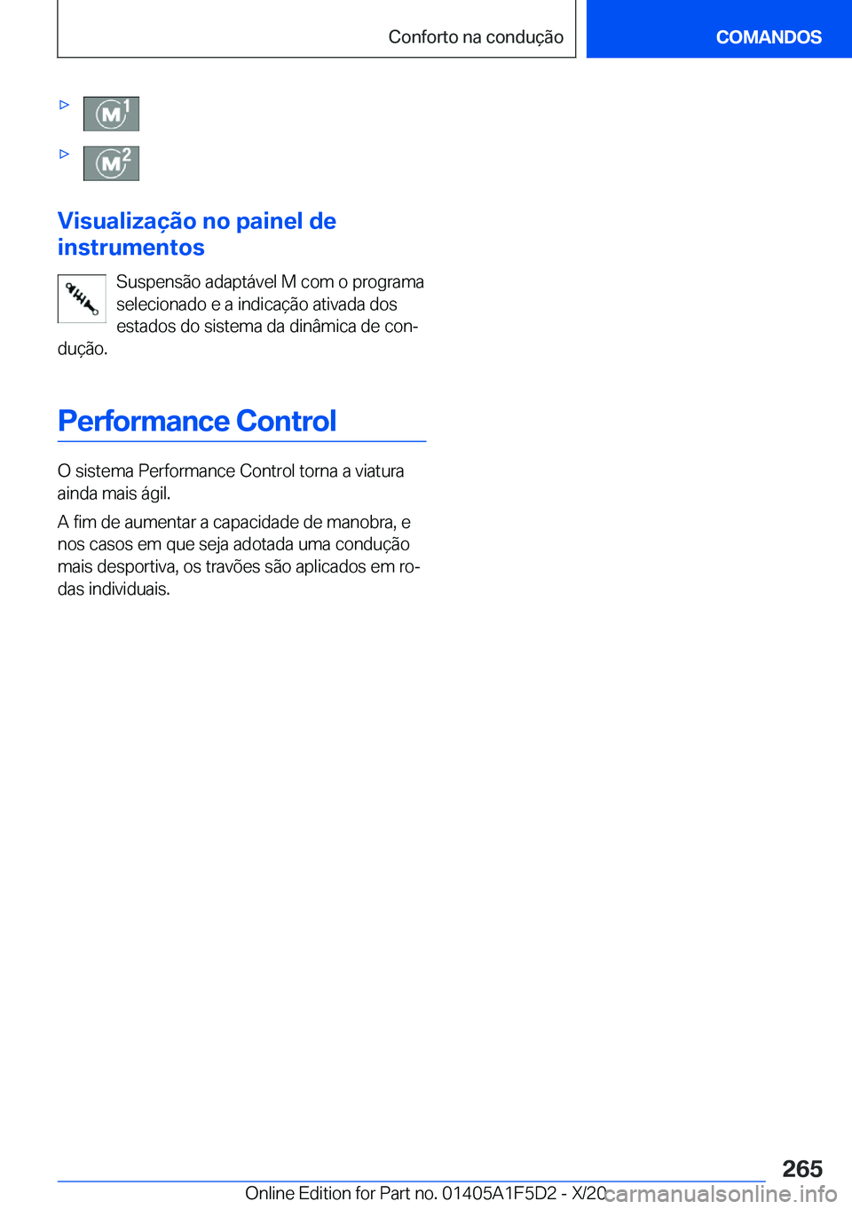 BMW X4 M 2021  Manual do condutor (in Portuguese) 'x'x
�V�i�s�u�a�l�i�z�a�
