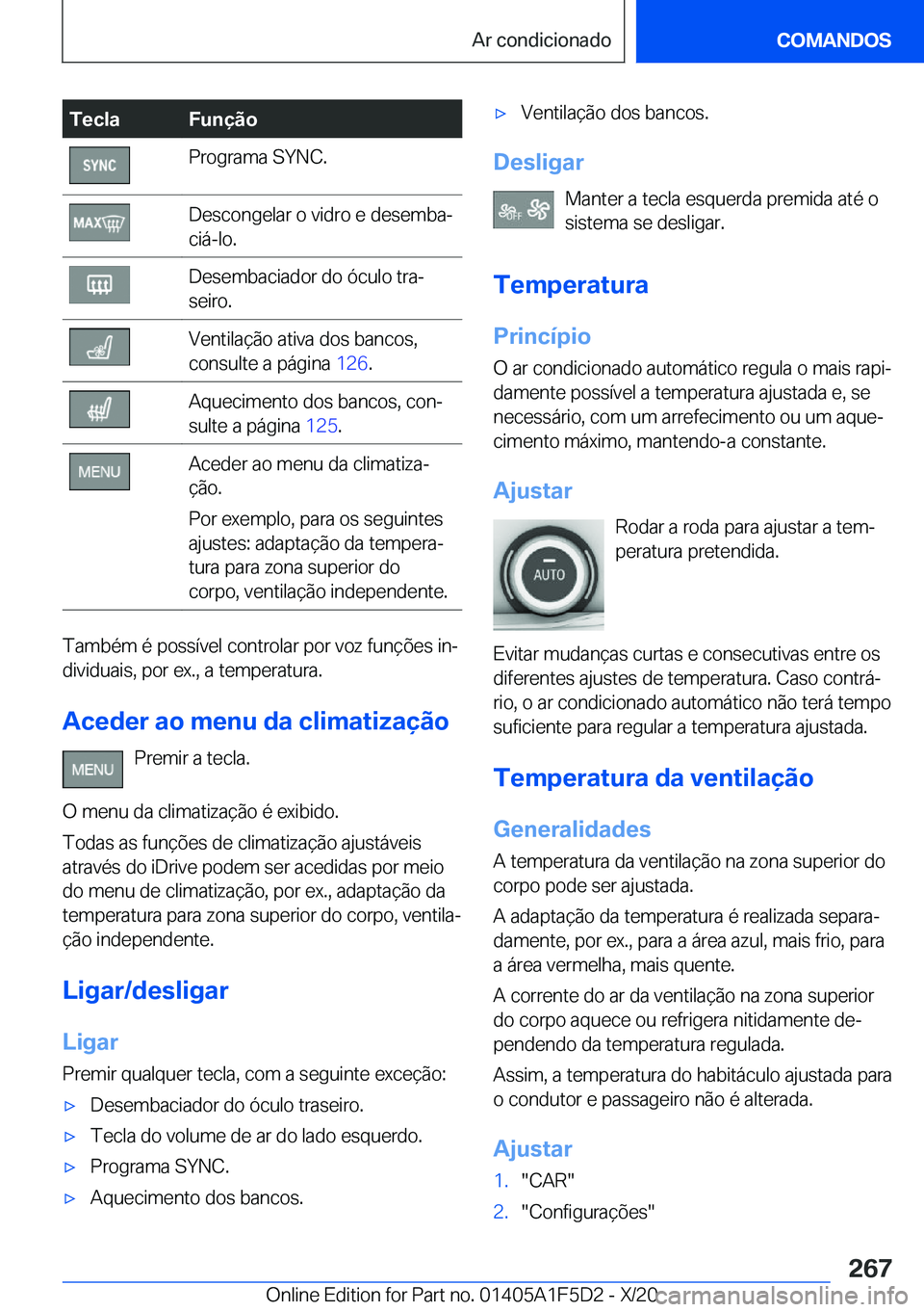 BMW X4 M 2021  Manual do condutor (in Portuguese) �T�e�c�l�a�F�u�n�