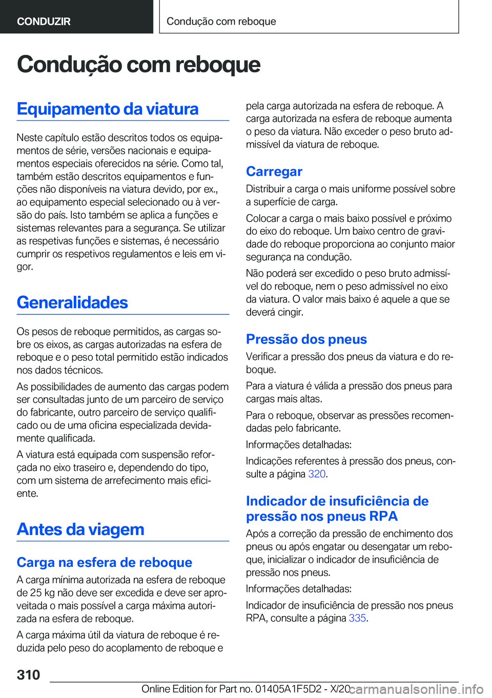 BMW X4 M 2021  Manual do condutor (in Portuguese) �C�o�n�d�u�