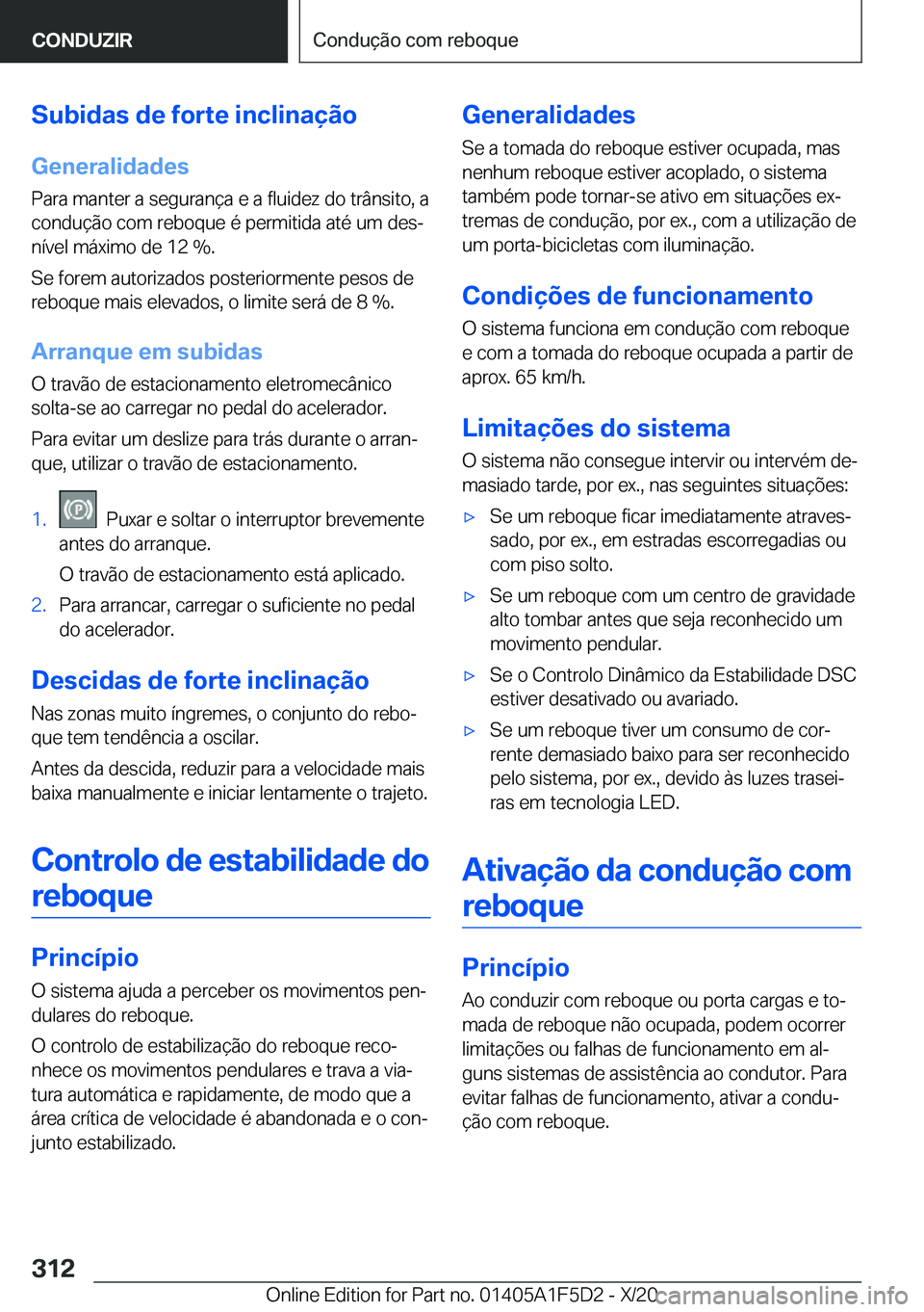 BMW X4 M 2021  Manual do condutor (in Portuguese) �S�u�b�i�d�a�s��d�e��f�o�r�t�e��i�n�c�l�i�n�a�