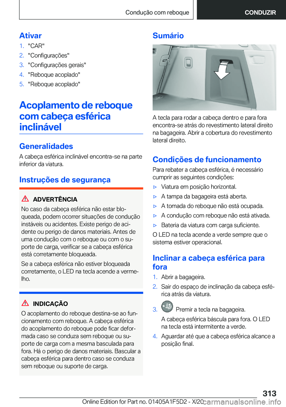 BMW X4 M 2021  Manual do condutor (in Portuguese) �A�t�i�v�a�r�1�.��C�A�R��2�.��C�o�n�f�i�g�u�r�a�