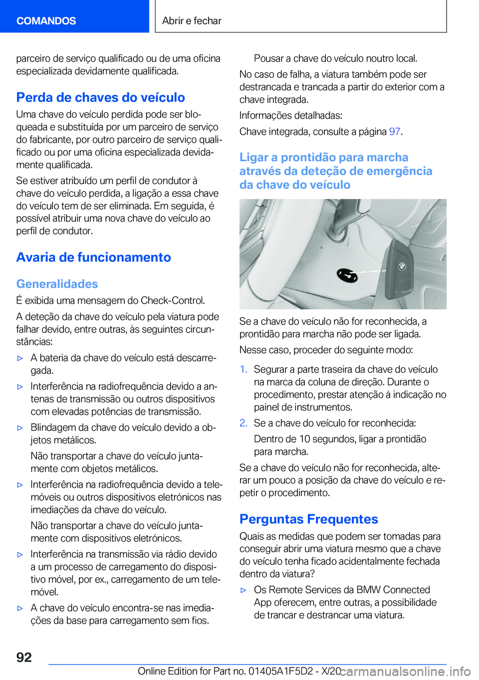 BMW X4 M 2021  Manual do condutor (in Portuguese) �p�a�r�c�e�i�r�o��d�e��s�e�r�v�i�