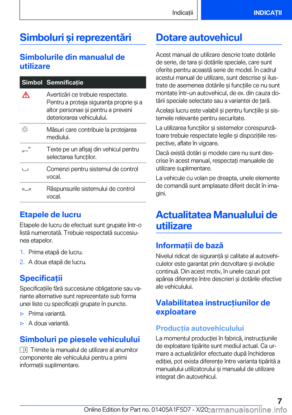 BMW X4 M 2021  Ghiduri De Utilizare (in Romanian) �S�i�m�b�o�l�u�r�i�&�i��r�e�p�r�e�z�e�n�t�