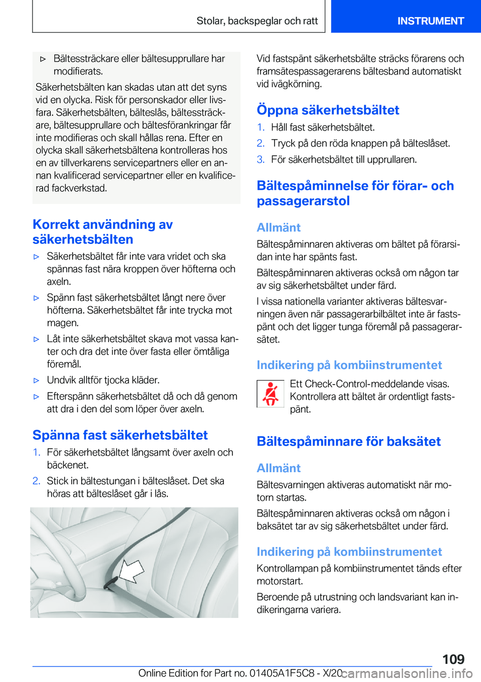 BMW X4 M 2021  InstruktionsbÖcker (in Swedish) 'x�B�ä�l�t�e�s�s�t�r�ä�c�k�a�r�e��e�l�l�e�r��b�ä�l�t�e�s�u�p�p�r�u�l�l�a�r�e��h�a�r�m�o�d�i�f�i�e�r�a�t�s�.
�S�ä�k�e�r�h�e�t�s�b�ä�l�t�e�n��k�a�n��s�k�a�d�a�s��u�t�a�n��a�t�t��d�e�t�