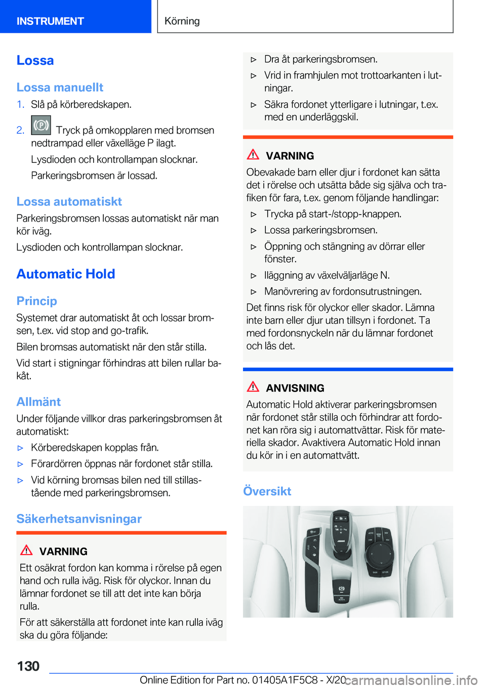 BMW X4 M 2021  InstruktionsbÖcker (in Swedish) �L�o�s�s�a
�L�o�s�s�a��m�a�n�u�e�l�l�t�1�.�S�l�å��p�å��k�