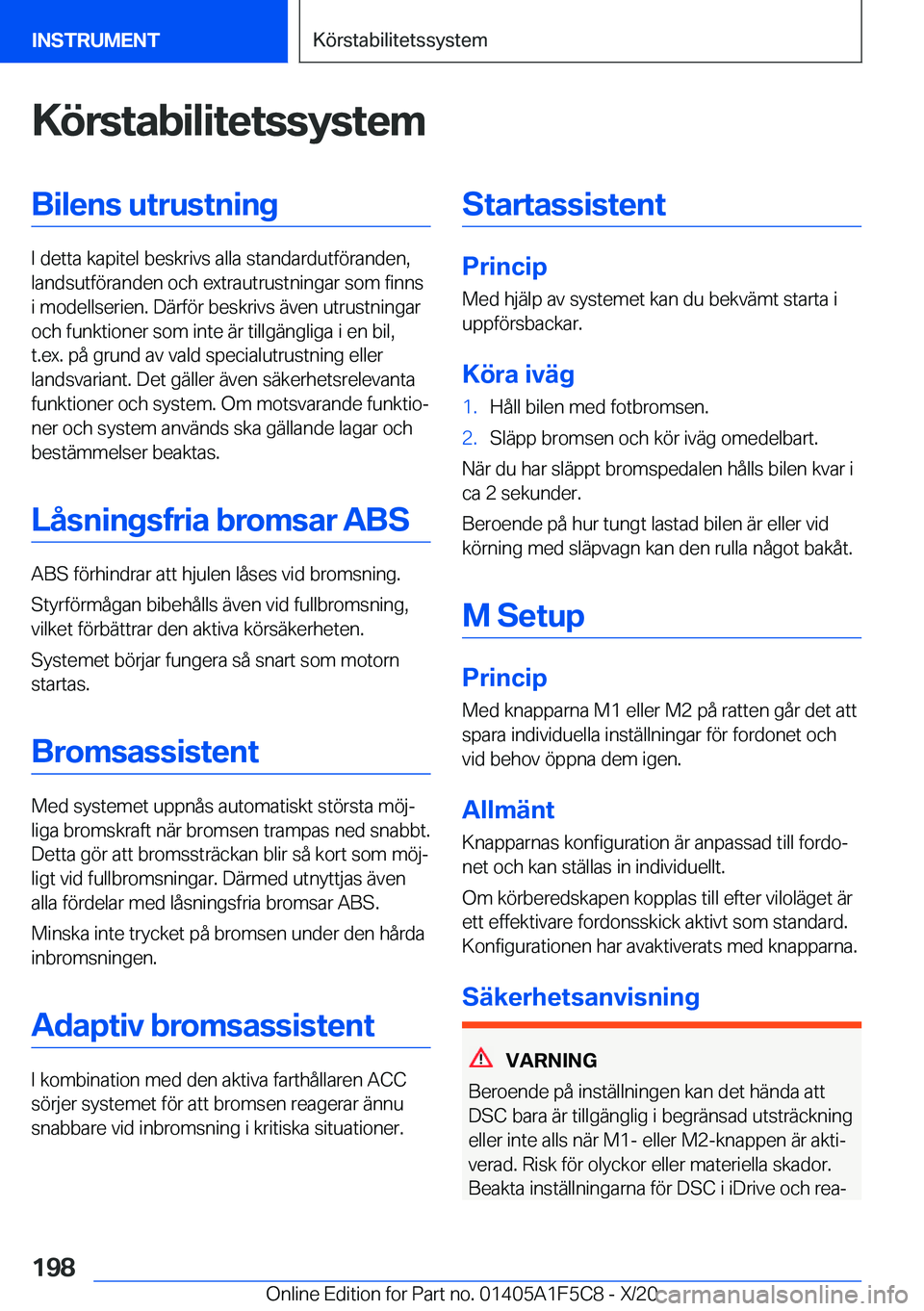 BMW X4 M 2021  InstruktionsbÖcker (in Swedish) �K�