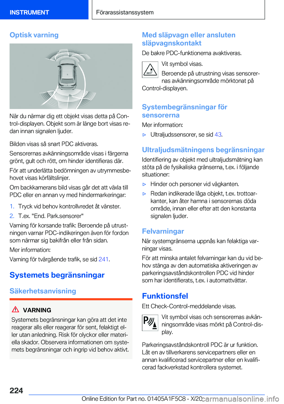 BMW X4 M 2021  InstruktionsbÖcker (in Swedish) �O�p�t�i�s�k��v�a�r�n�i�n�g
�N�ä�r��d�u��n�ä�r�m�a�r��d�i�g��e�t�t��o�b�j�e�k�t��v�i�s�a�s��d�e�t�t�a��p�å��C�o�nj
�t�r�o�l�-�d�i�s�p�l�a�y�e�n�.��O�b�j�e�k�t��s�o�m��ä�r��l�ä�n�g�