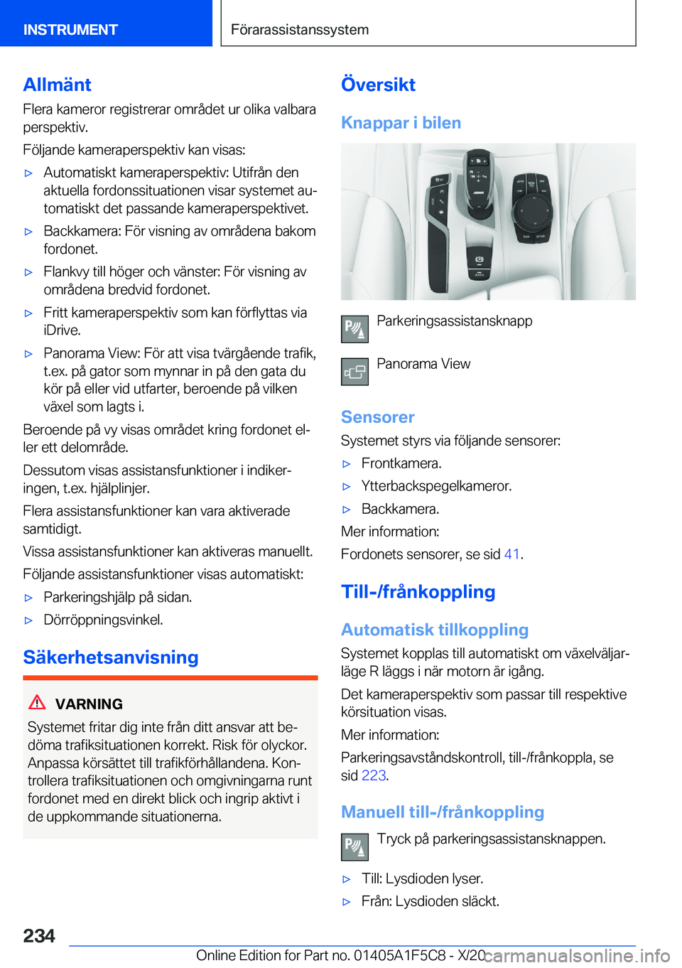 BMW X4 M 2021  InstruktionsbÖcker (in Swedish) �A�l�l�m�ä�n�t
�F�l�e�r�a��k�a�m�e�r�o�r��r�e�g�i�s�t�r�e�r�a�r��o�m�r�å�d�e�t��u�r��o�l�i�k�a��v�a�l�b�a�r�a
�p�e�r�s�p�e�k�t�i�v�.
�F�