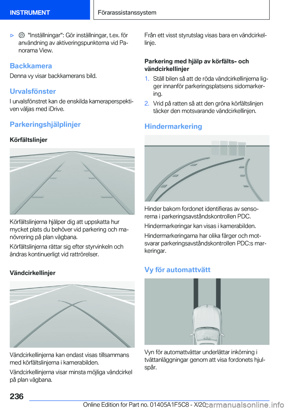 BMW X4 M 2021  InstruktionsbÖcker (in Swedish) 'x����I�n�s�t�ä�l�l�n�i�n�g�a�r��:��G�