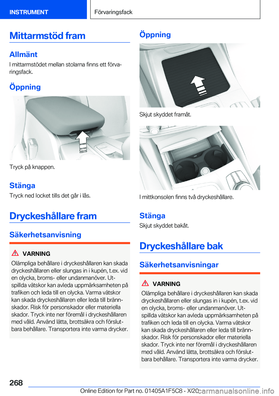 BMW X4 M 2021  InstruktionsbÖcker (in Swedish) �M�i�t�t�a�r�m�s�t�